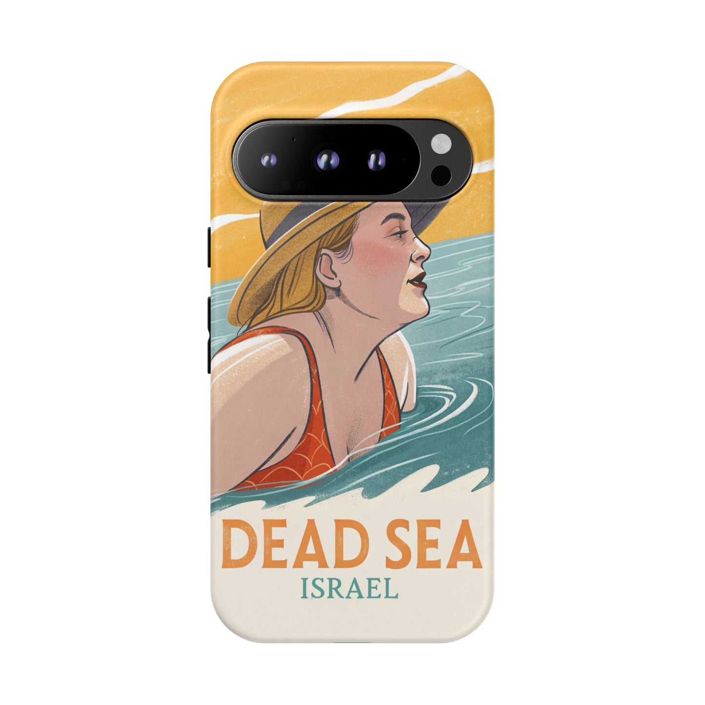 Dødehavet – Retro Badende Dame Mobildeksel