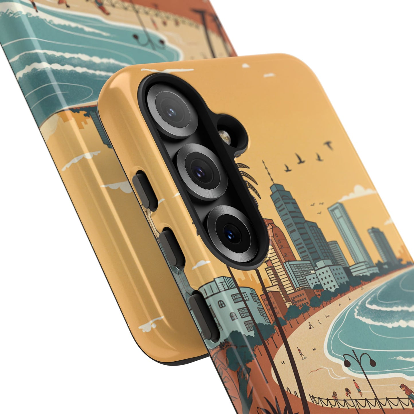 Tel Aviv Retro Strandlinje – Mobildeksel