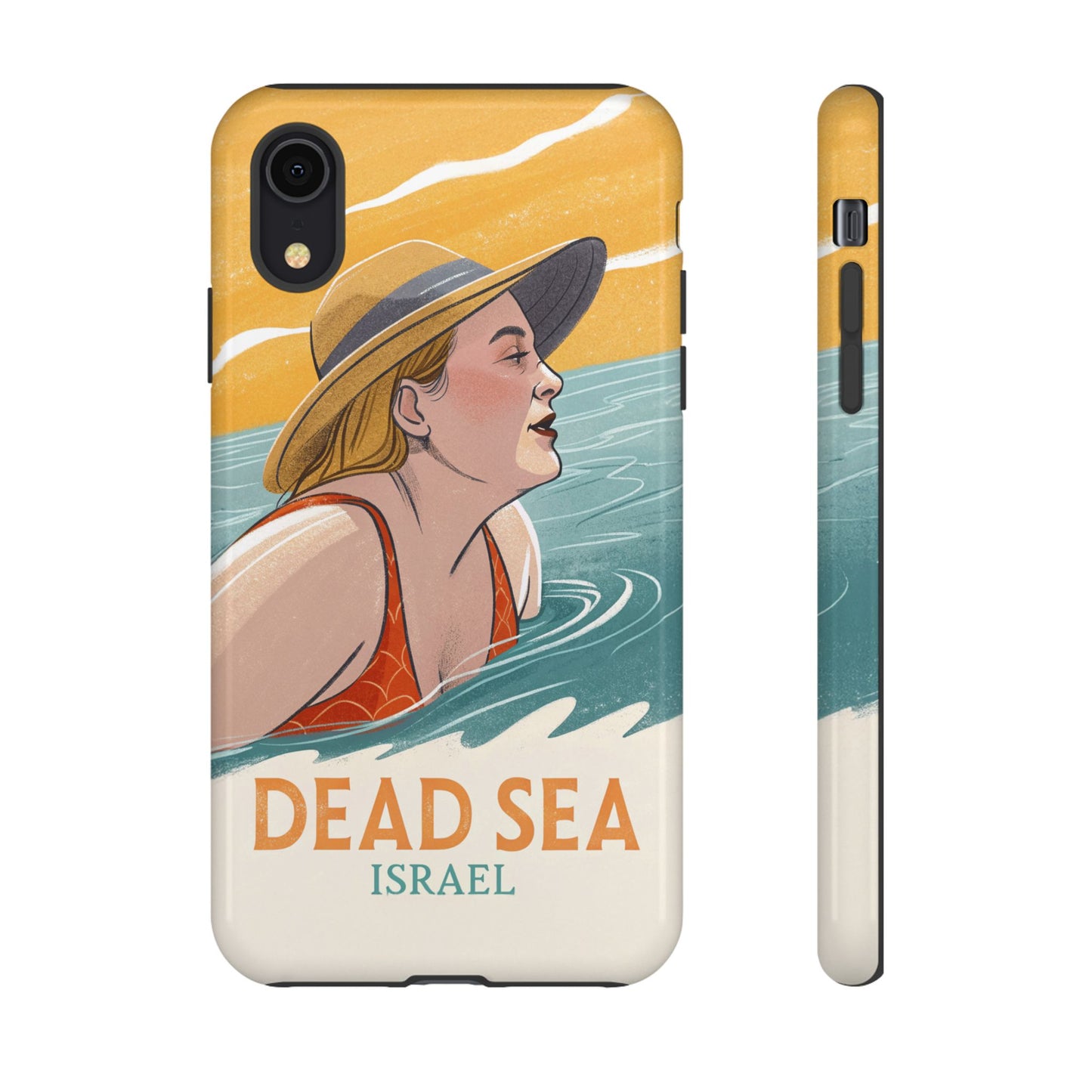 Dødehavet – Retro Badende Dame Mobildeksel