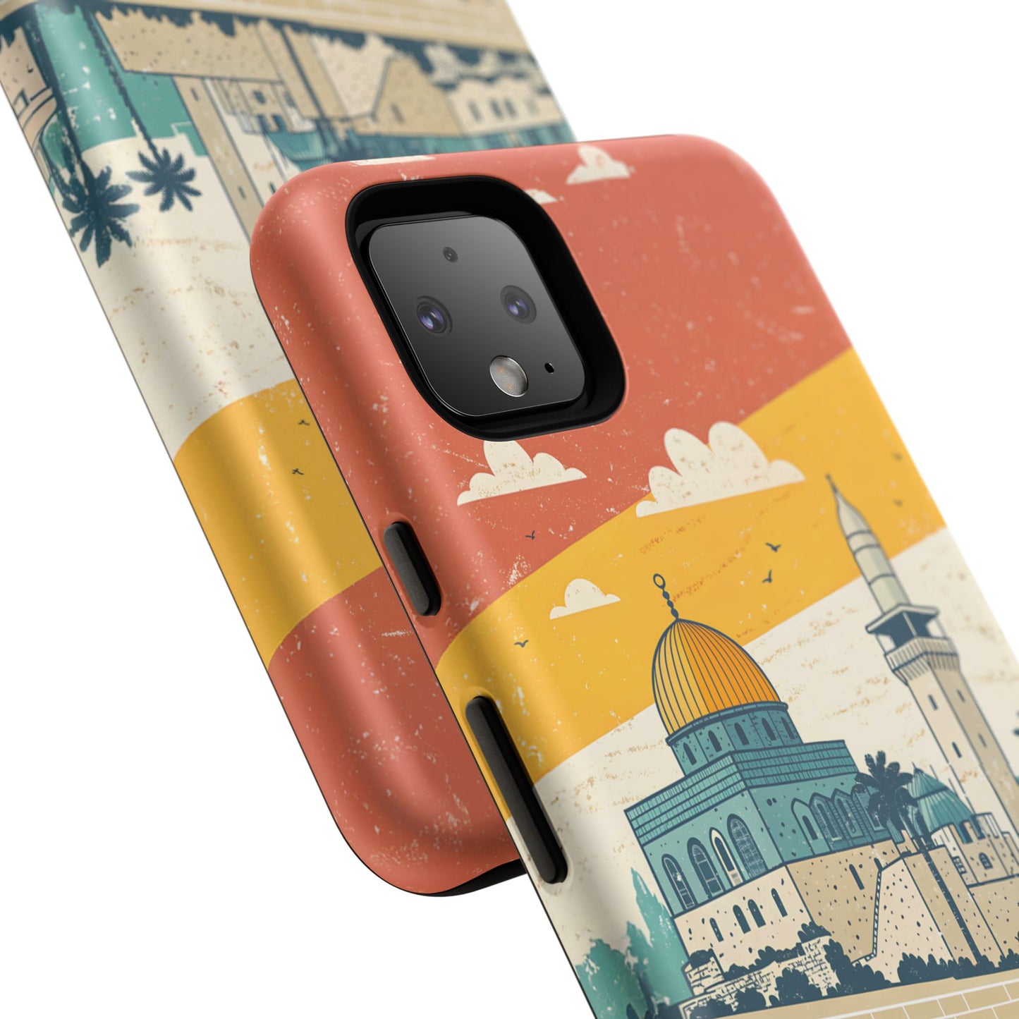 Jerusalem Retro Skyline – Israel Mobildeksel