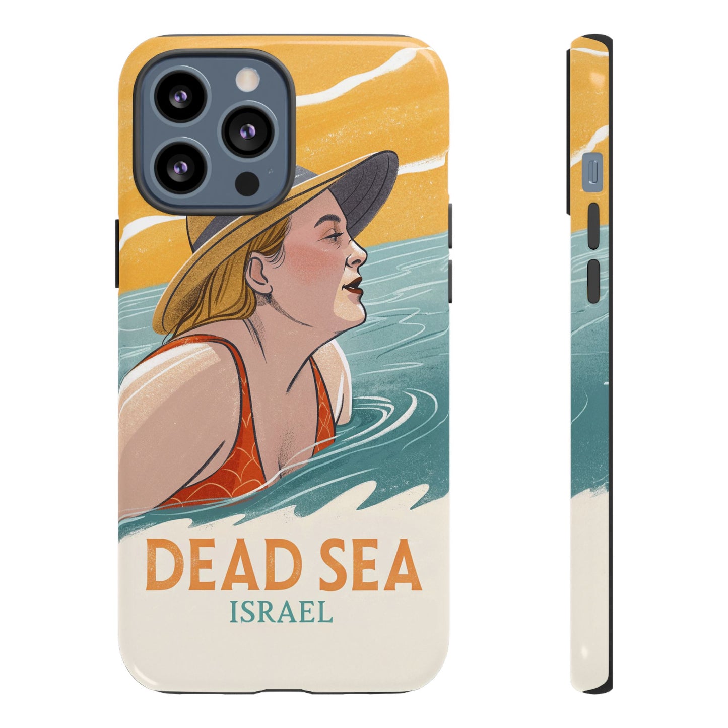 Dødehavet – Retro Badende Dame Mobildeksel