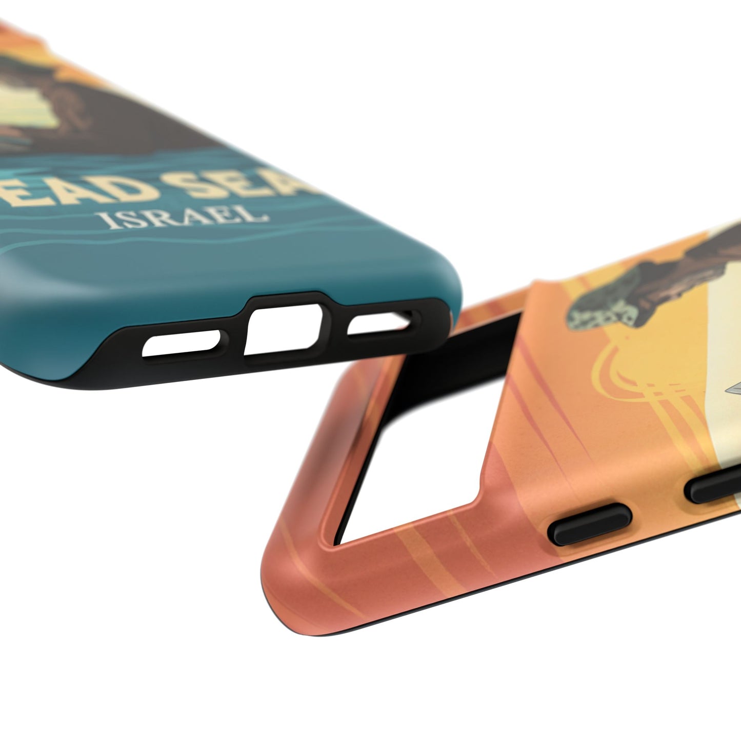 Dødehavet – Solnedgang og Flytende Mann Mobildeksel