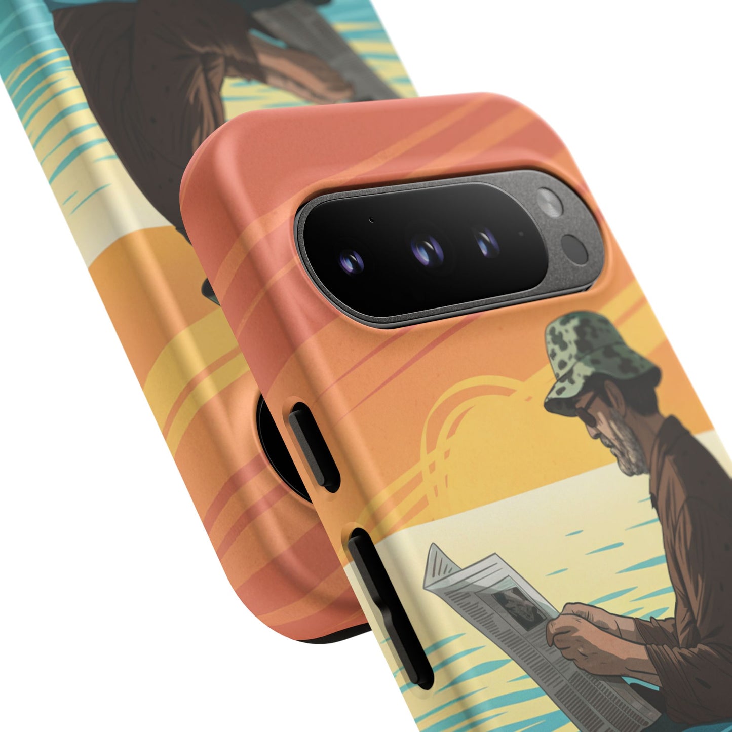 Dødehavet – Solnedgang og Flytende Mann Mobildeksel