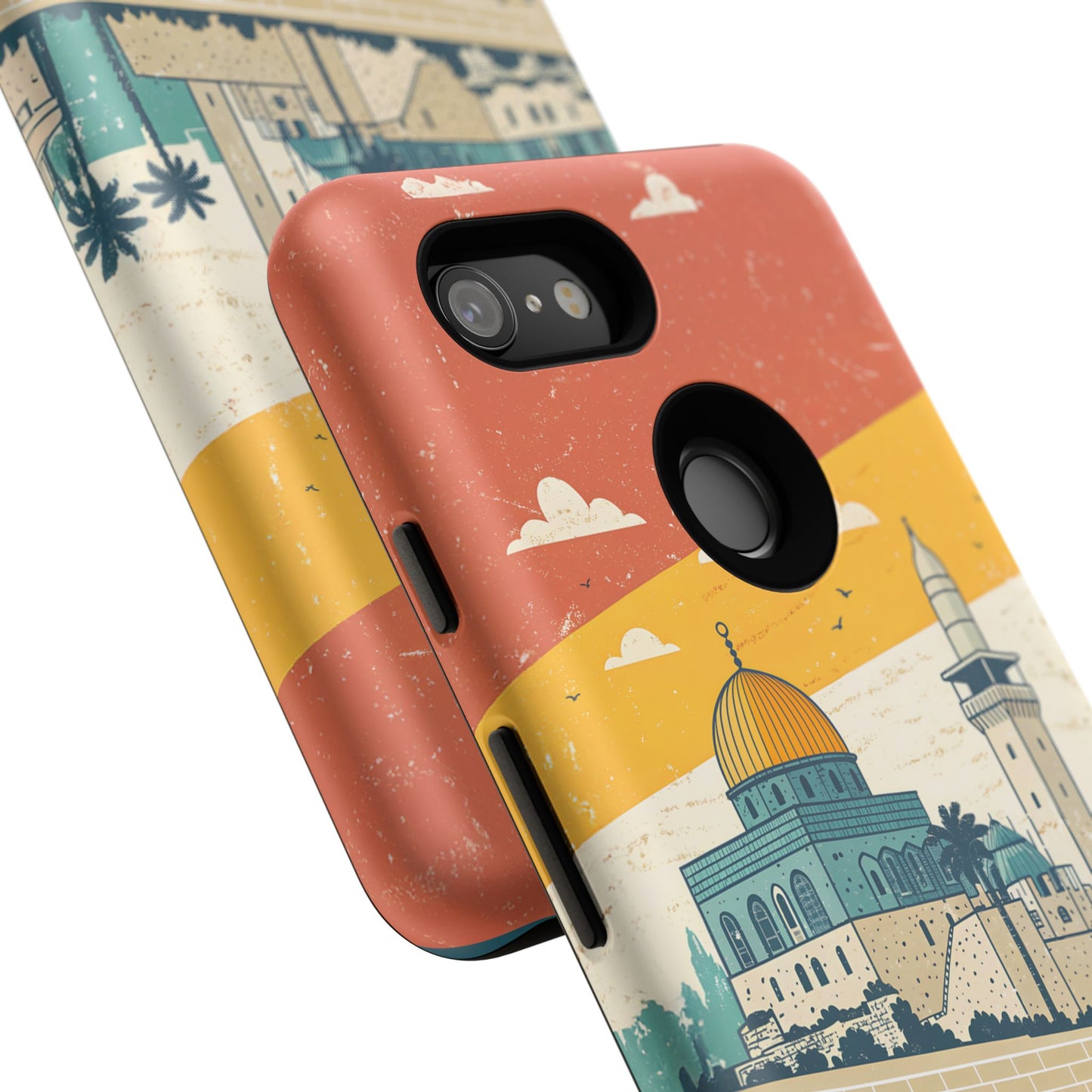 Jerusalem Retro Skyline – Israel Mobildeksel