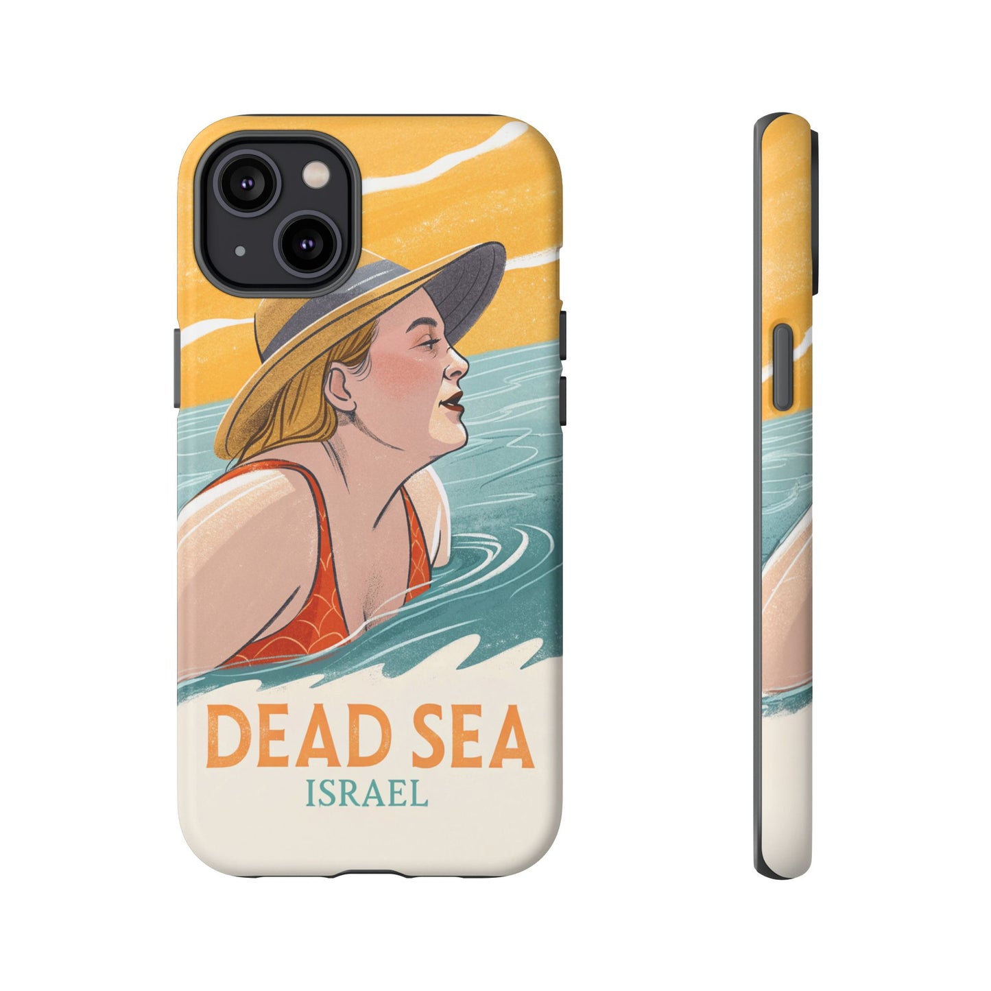 Dødehavet – Retro Badende Dame Mobildeksel