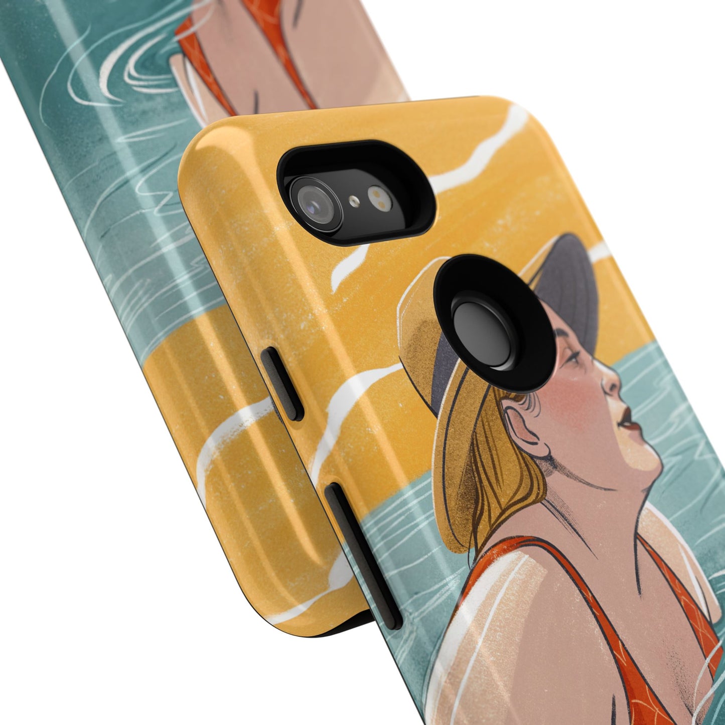 Dødehavet – Retro Badende Dame Mobildeksel