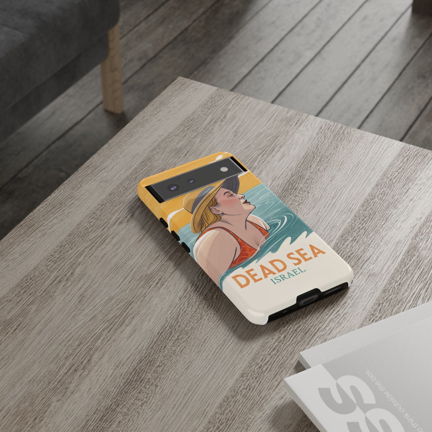 Dødehavet – Retro Badende Dame Mobildeksel
