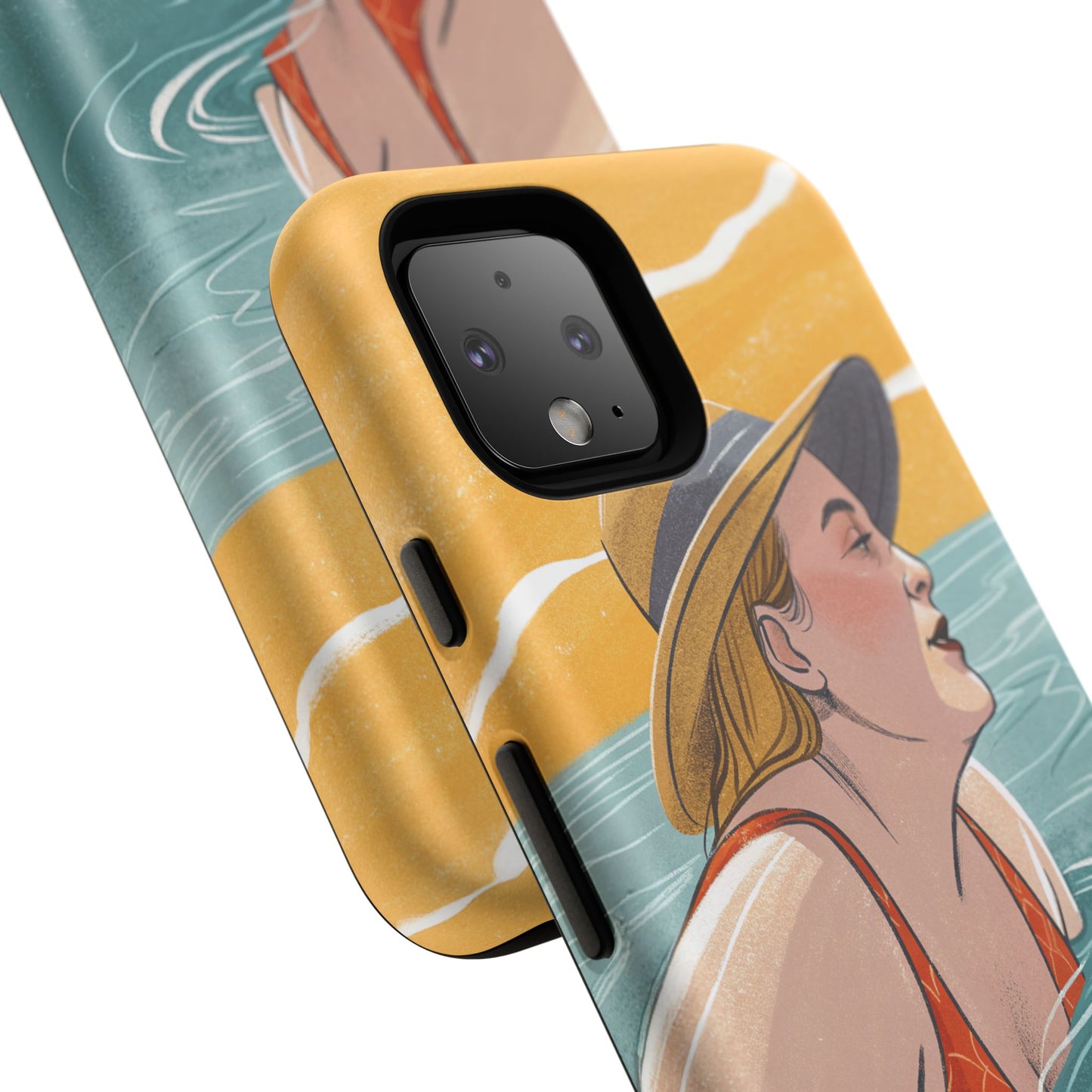 Dødehavet – Retro Badende Dame Mobildeksel