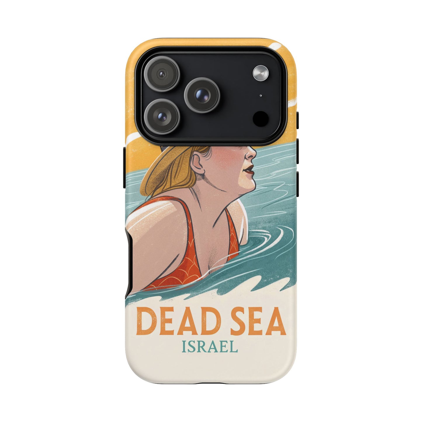 Dødehavet – Retro Badende Dame Mobildeksel