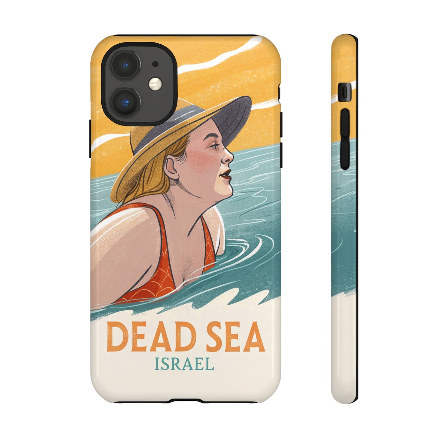 Dødehavet – Retro Badende Dame Mobildeksel