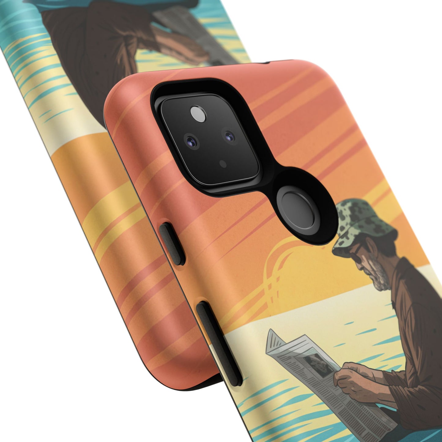 Dødehavet – Solnedgang og Flytende Mann Mobildeksel