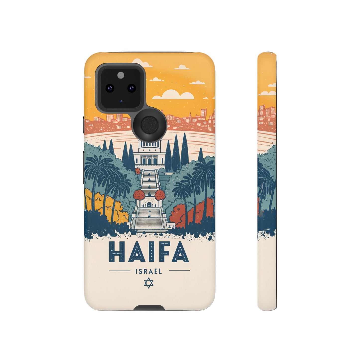 Haifa – Retro Hage og Skyline Mobildeksel