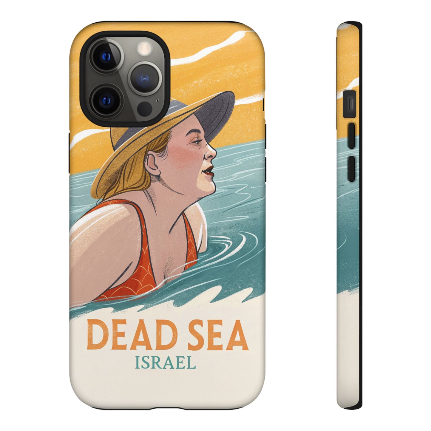 Dødehavet – Retro Badende Dame Mobildeksel