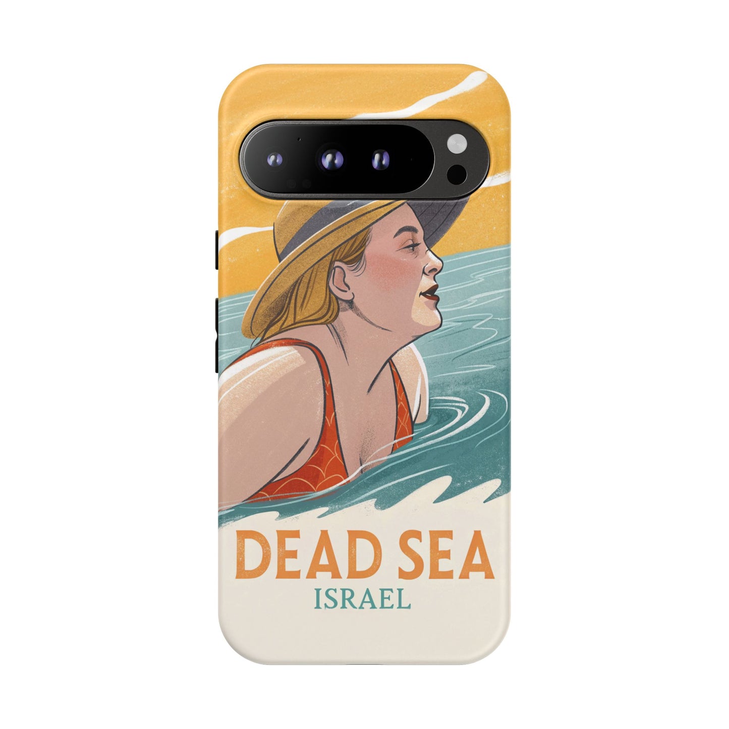 Dødehavet – Retro Badende Dame Mobildeksel