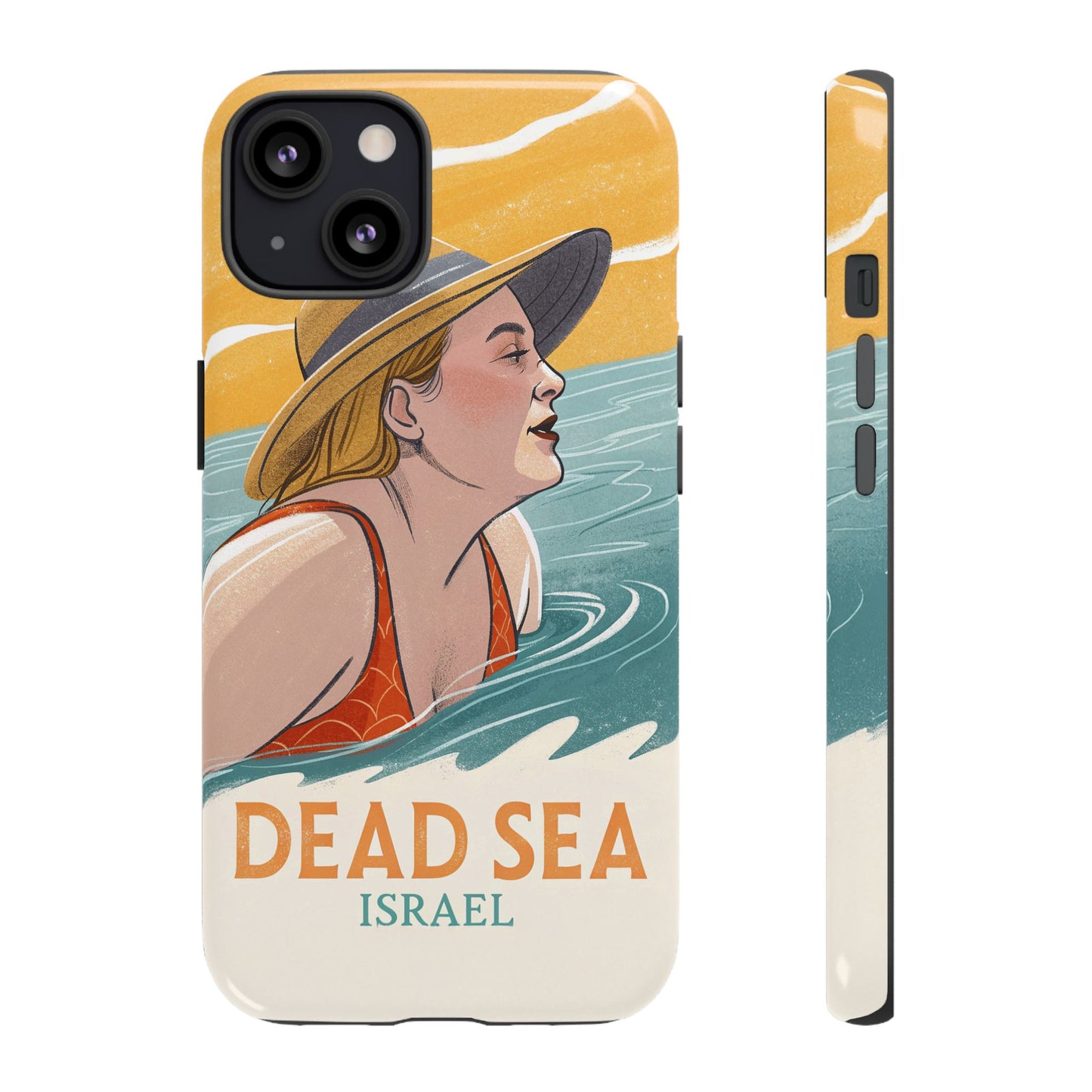 Dødehavet – Retro Badende Dame Mobildeksel