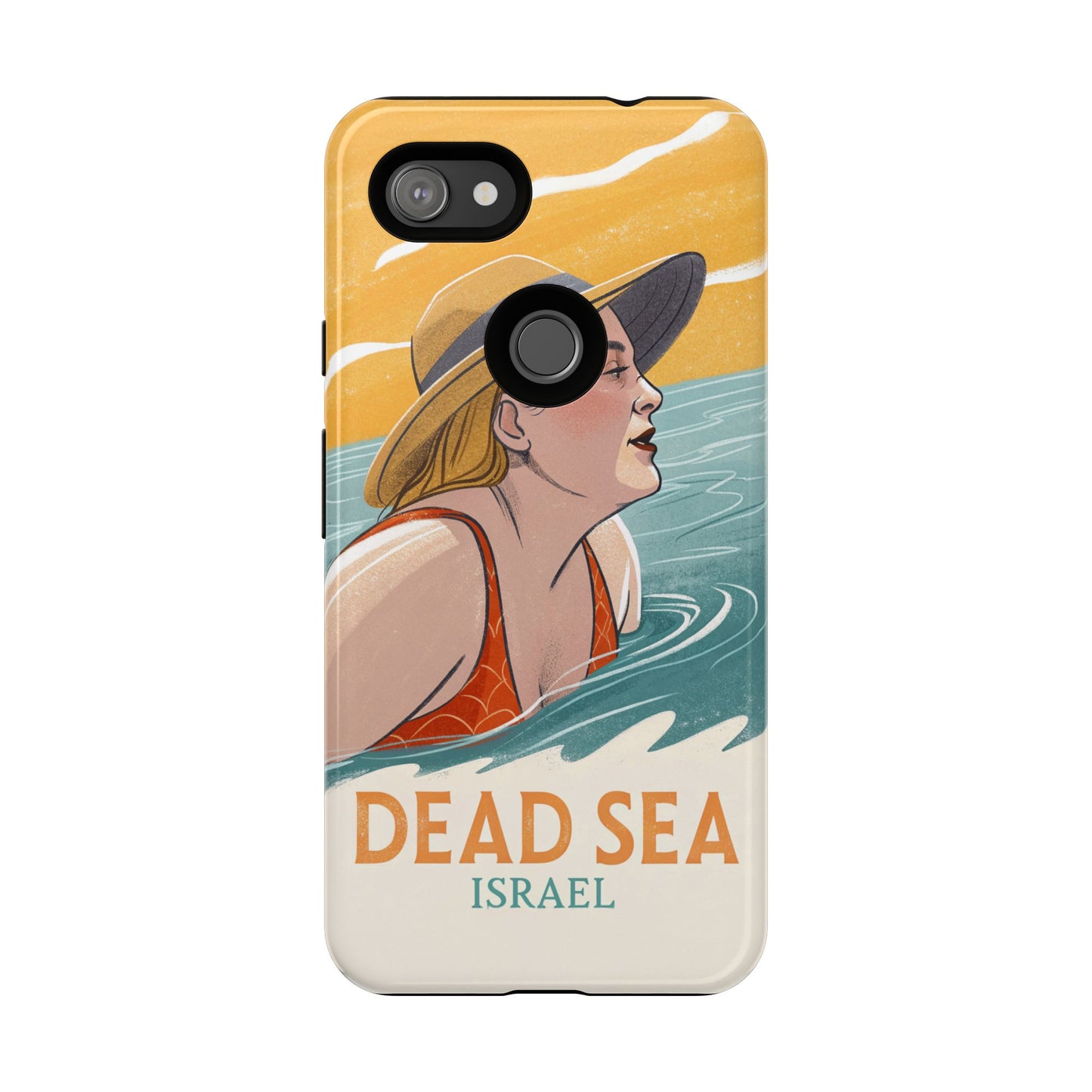 Dødehavet – Retro Badende Dame Mobildeksel
