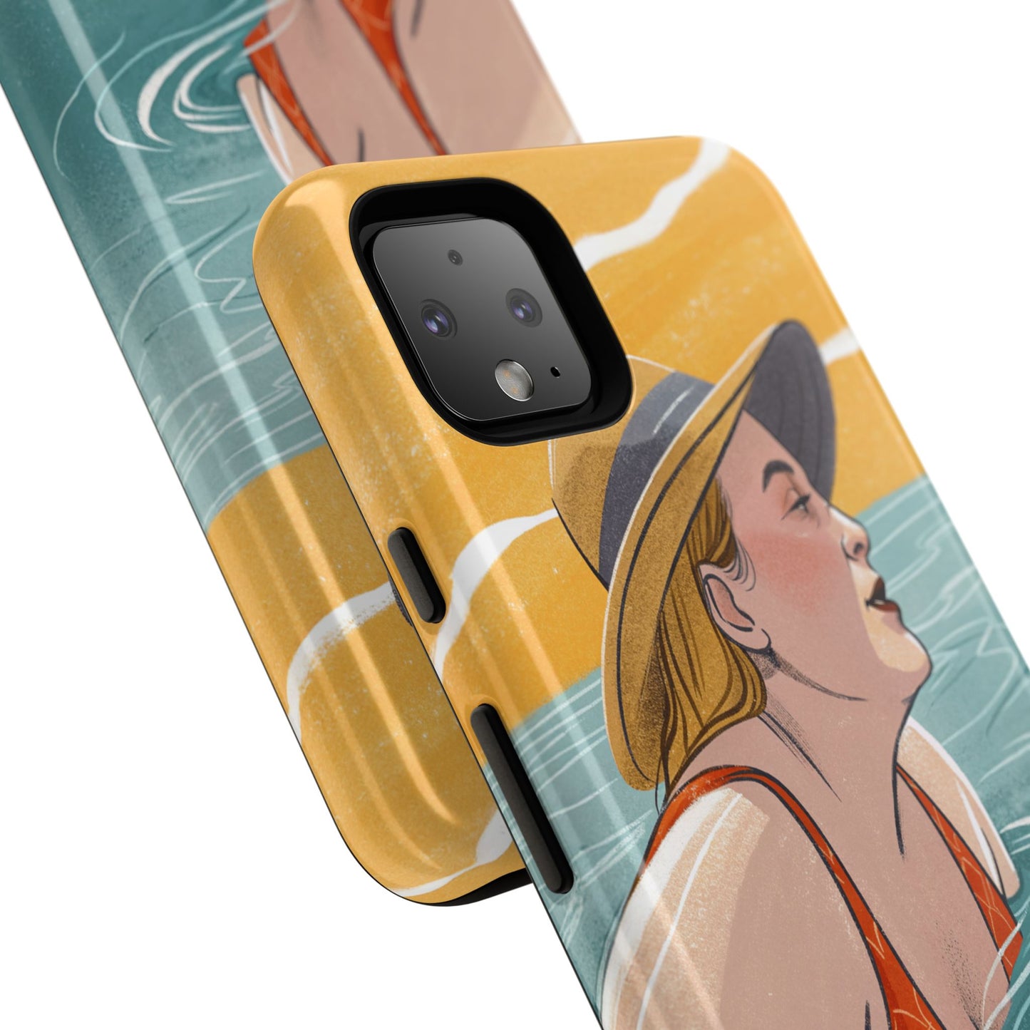 Dødehavet – Retro Badende Dame Mobildeksel