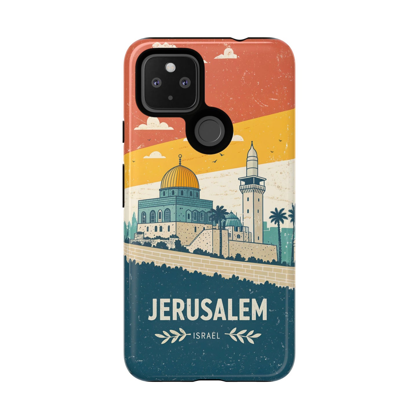 Jerusalem Retro Skyline – Israel Mobildeksel