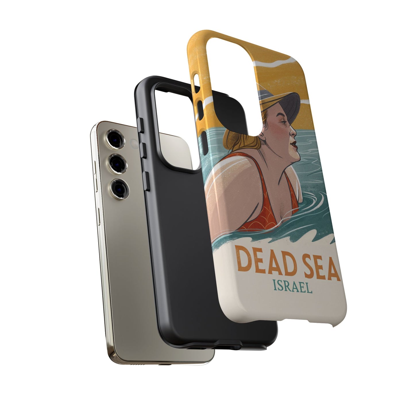 Dødehavet – Retro Badende Dame Mobildeksel