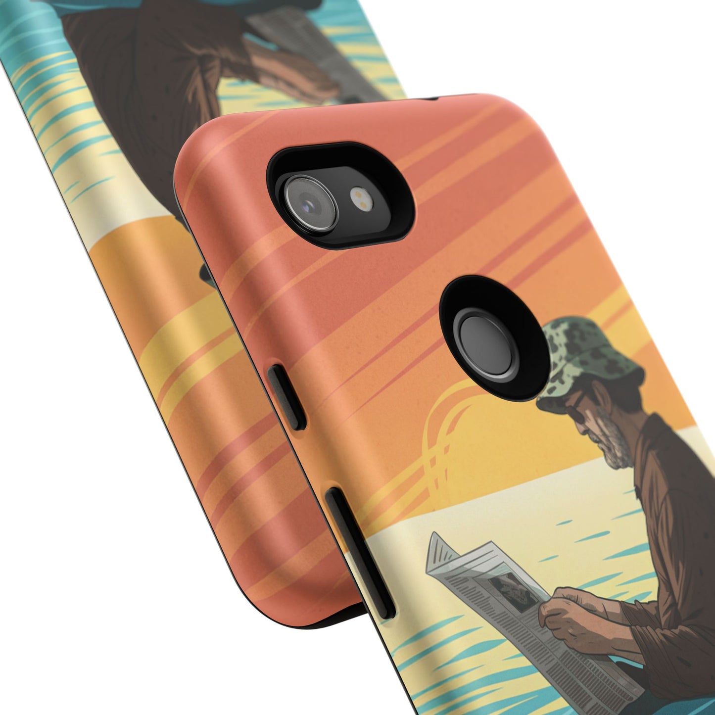 Dødehavet – Solnedgang og Flytende Mann Mobildeksel