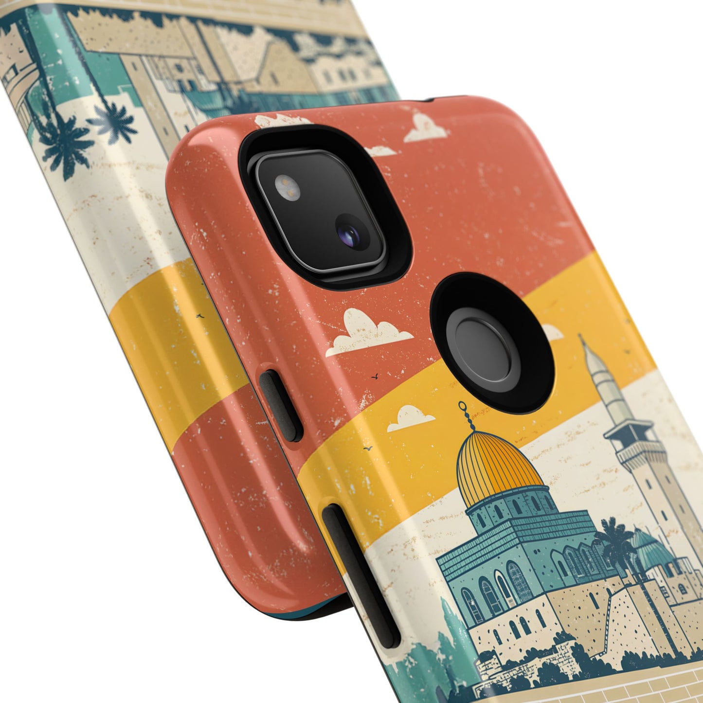 Jerusalem Retro Skyline – Israel Mobildeksel