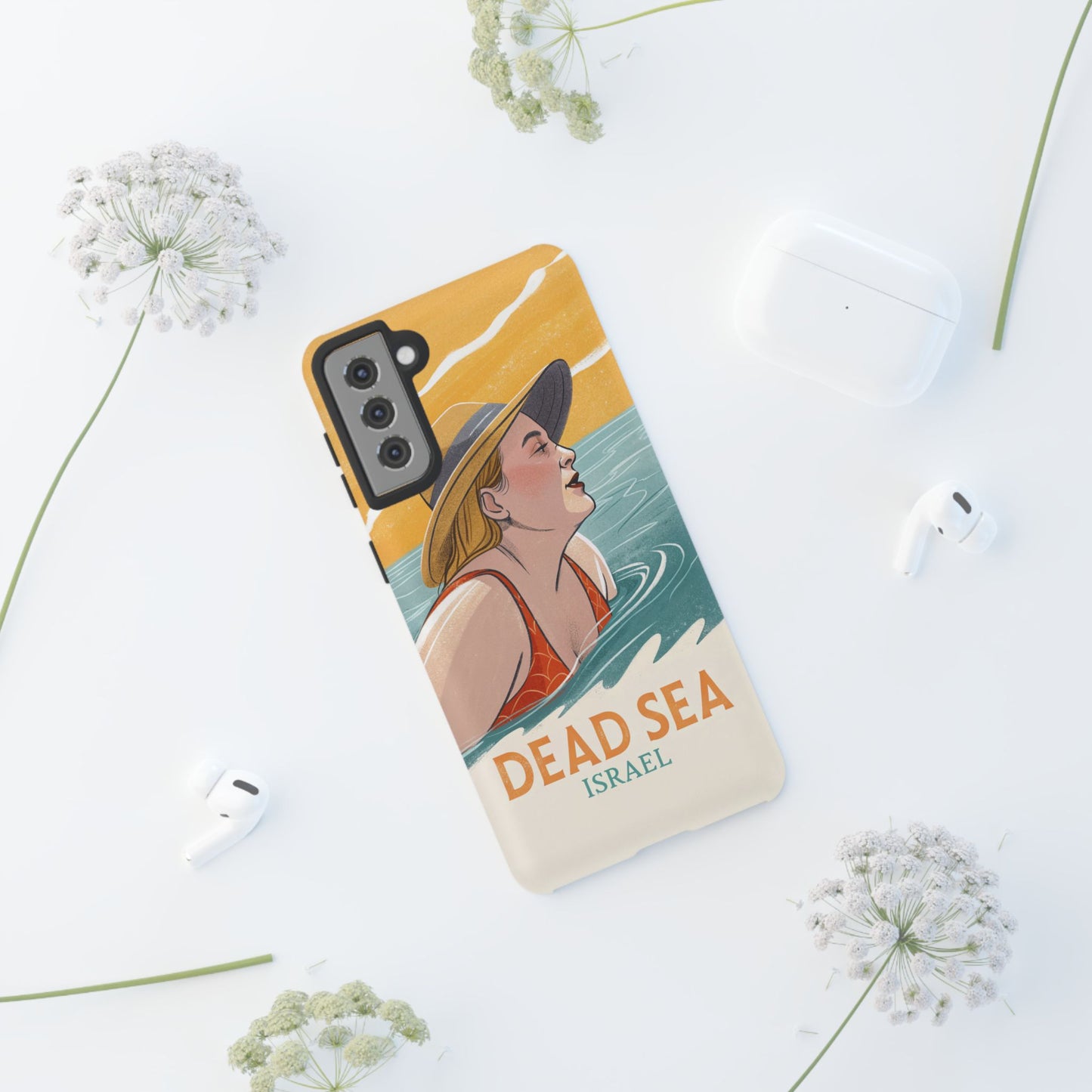 Dødehavet – Retro Badende Dame Mobildeksel