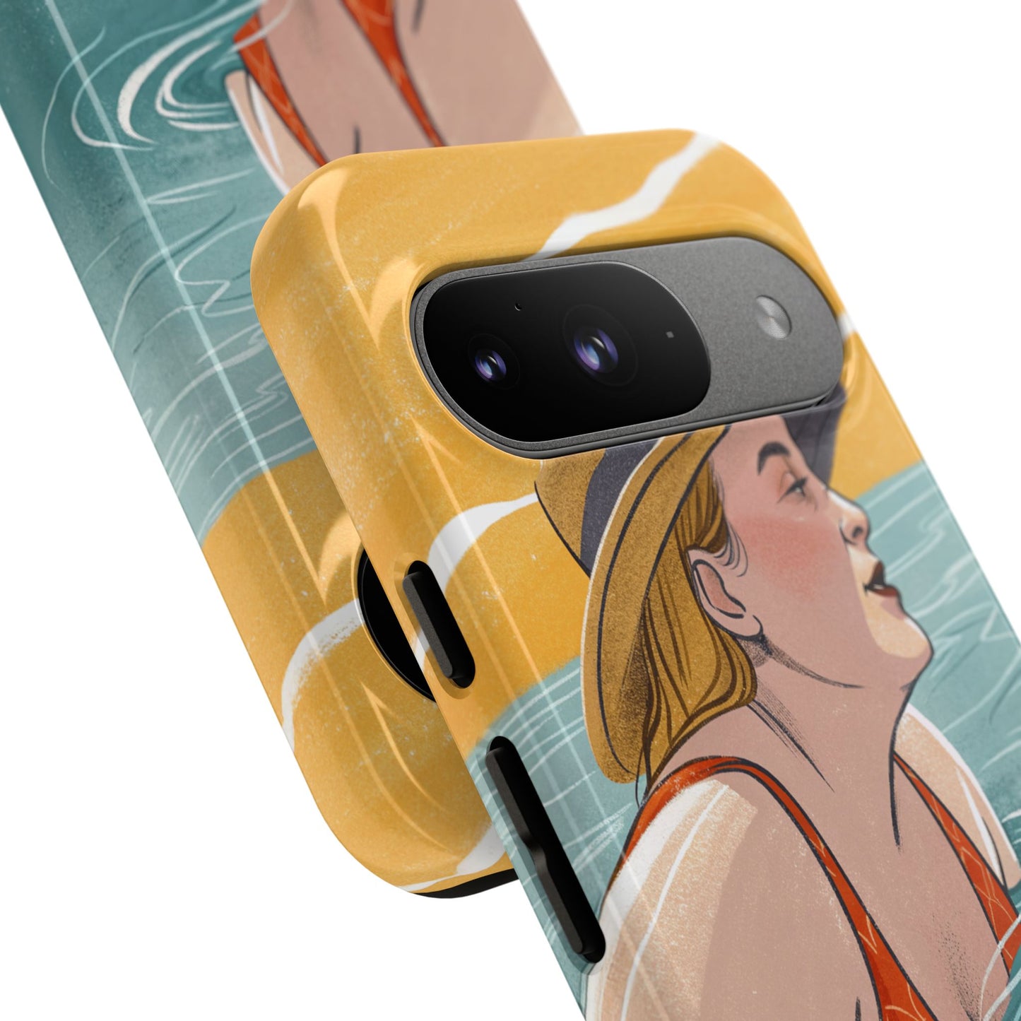 Dødehavet – Retro Badende Dame Mobildeksel