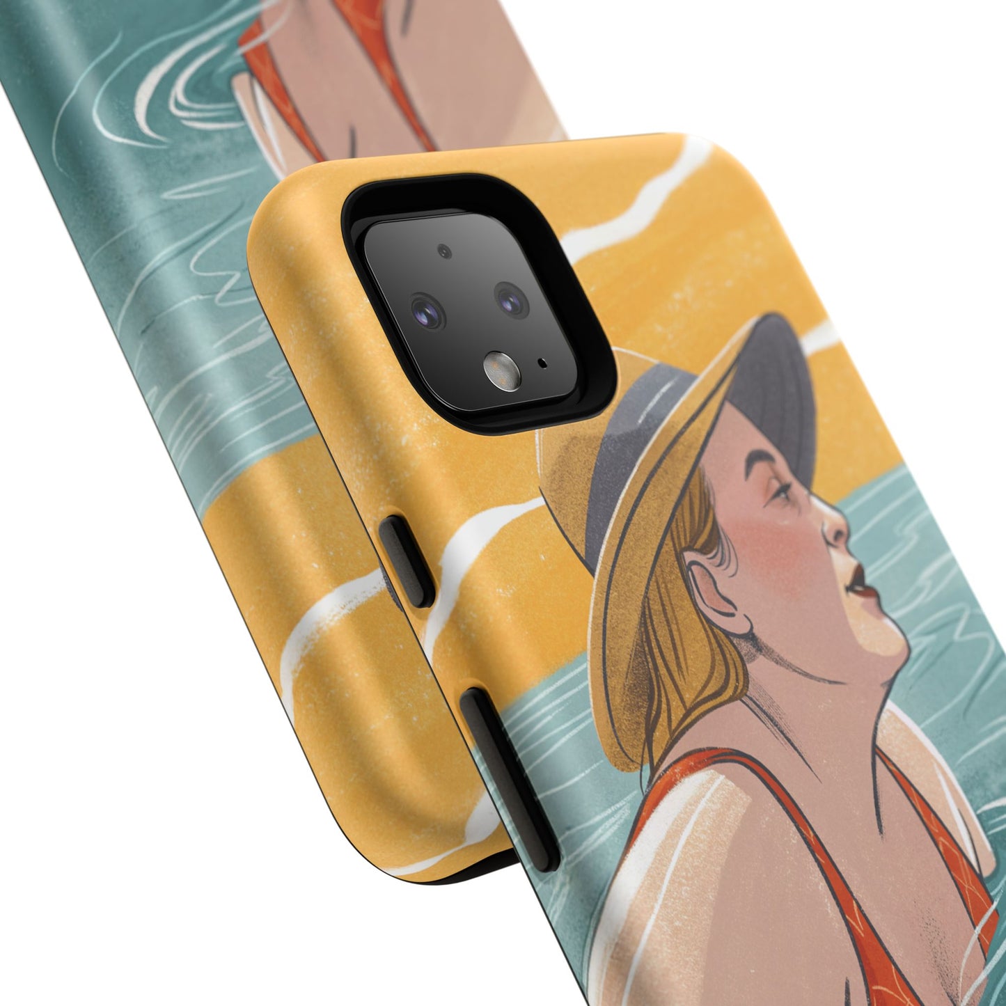 Dødehavet – Retro Badende Dame Mobildeksel