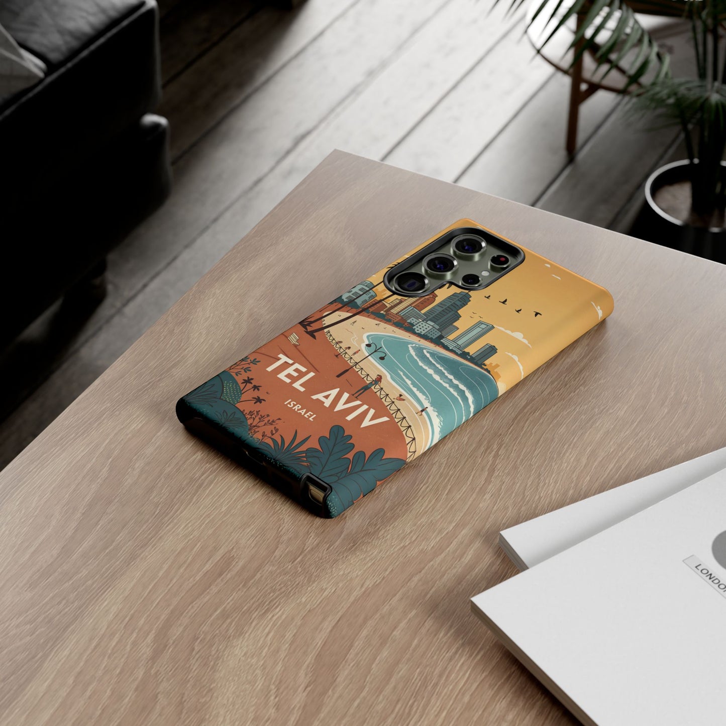 Tel Aviv Retro Strandlinje – Mobildeksel
