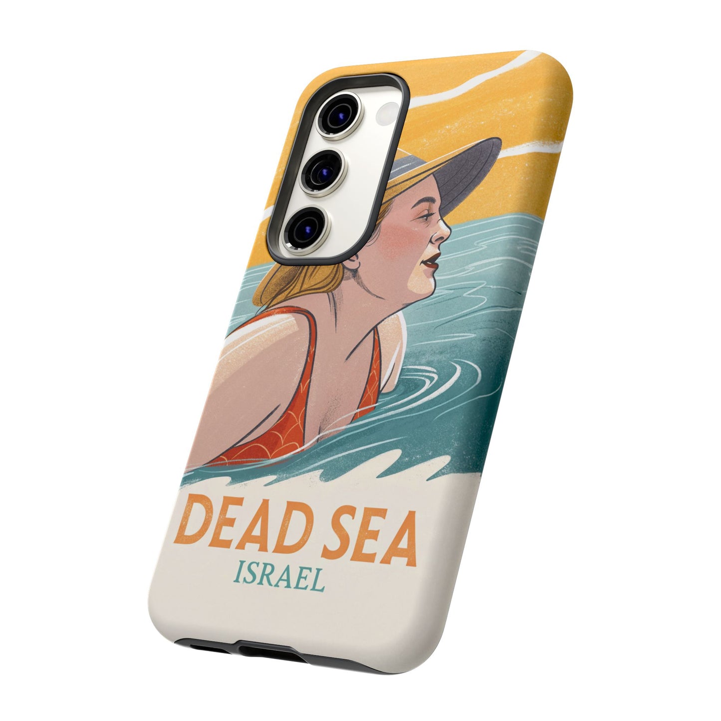 Dødehavet – Retro Badende Dame Mobildeksel