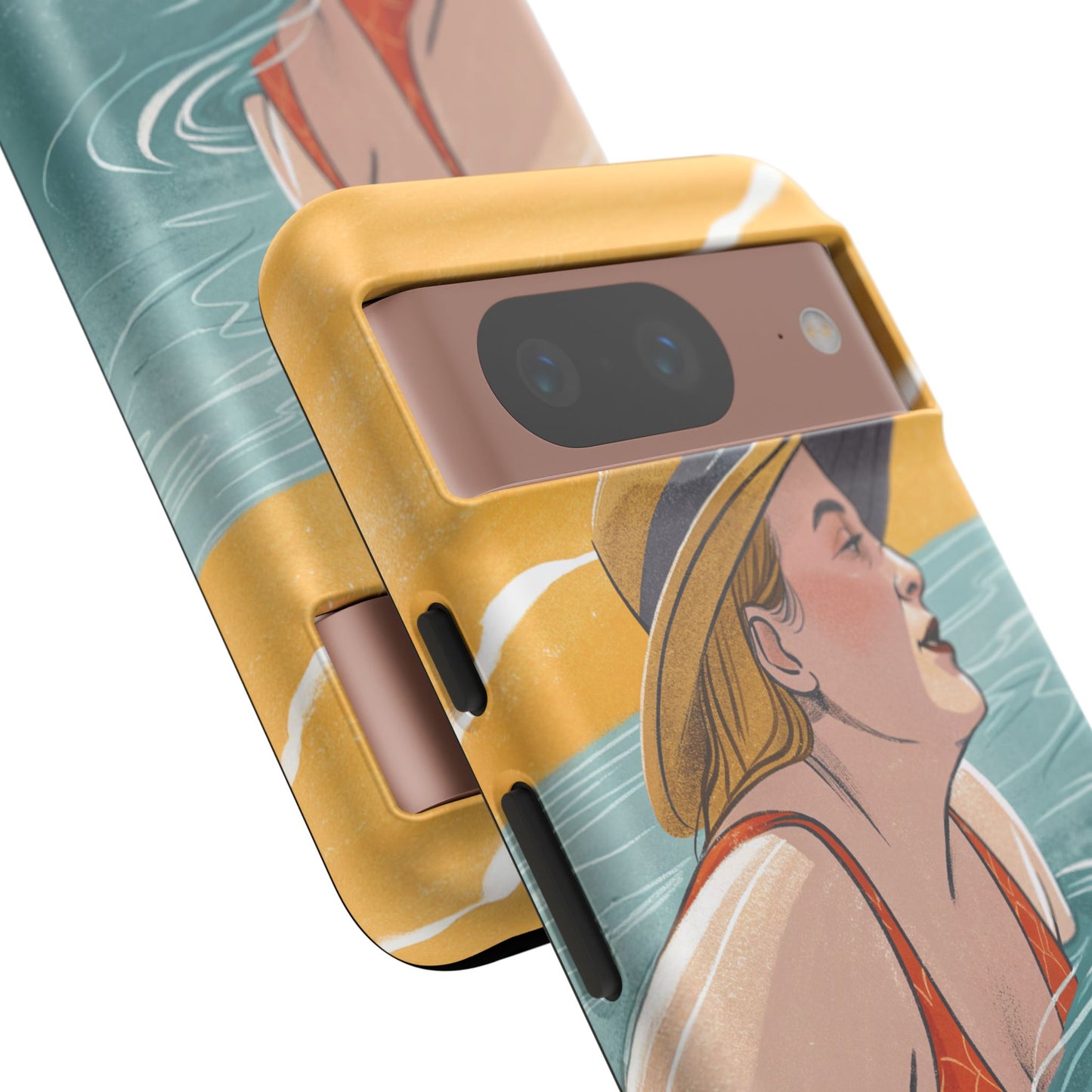 Dødehavet – Retro Badende Dame Mobildeksel