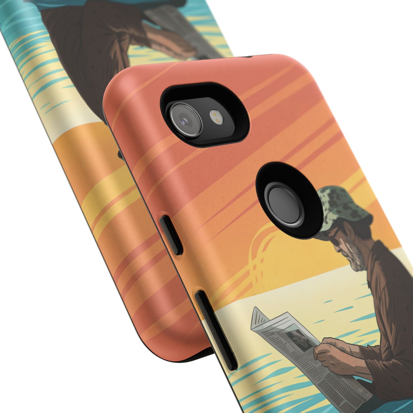 Dødehavet – Solnedgang og Flytende Mann Mobildeksel