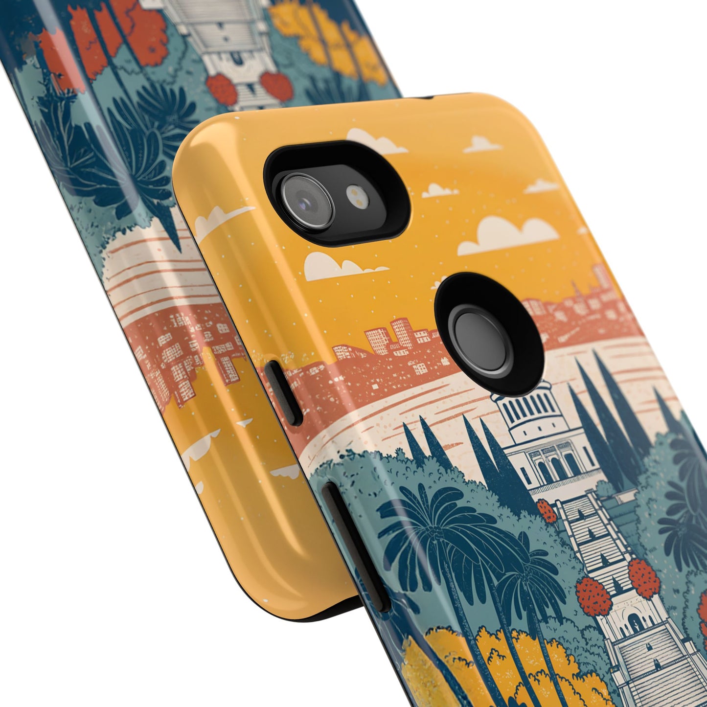 Haifa – Retro Hage og Skyline Mobildeksel