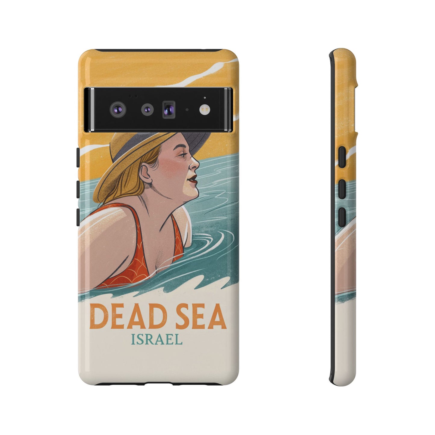 Dødehavet – Retro Badende Dame Mobildeksel
