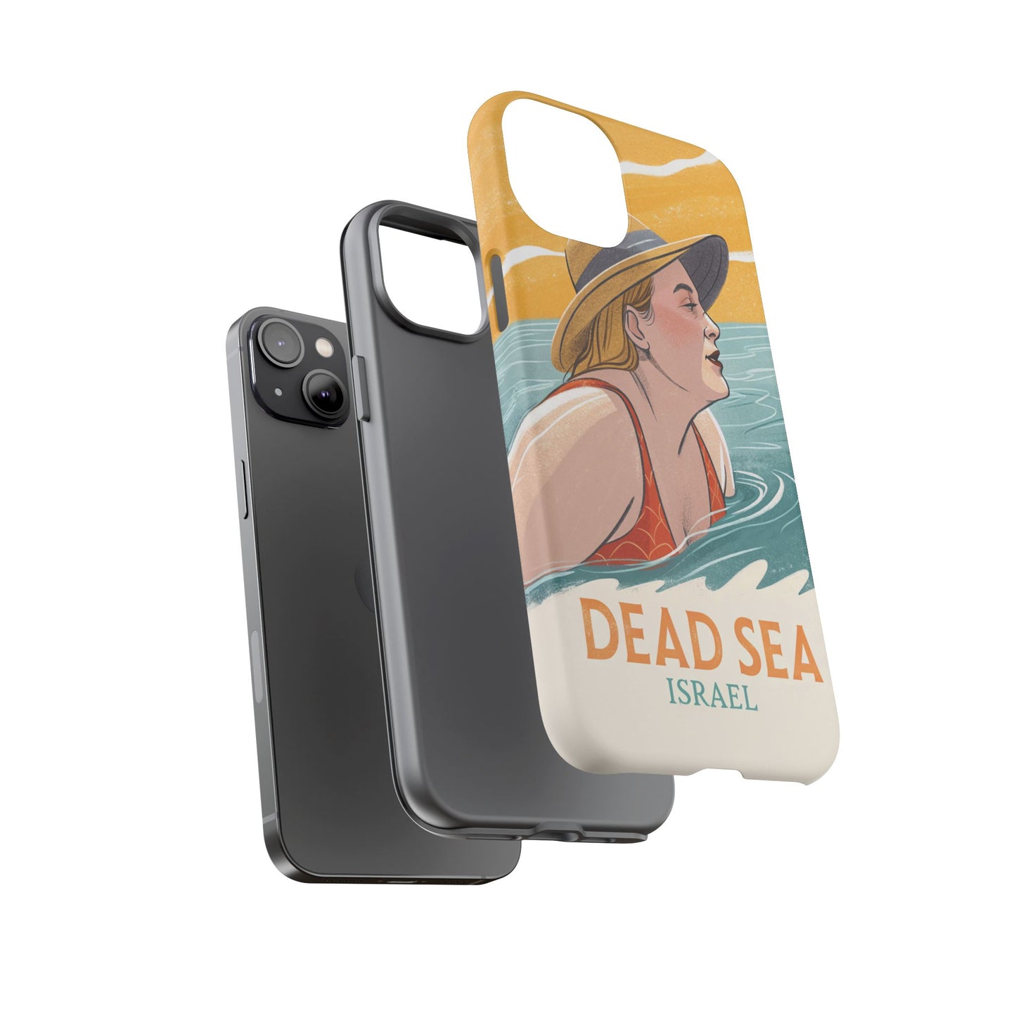 Dødehavet – Retro Badende Dame Mobildeksel