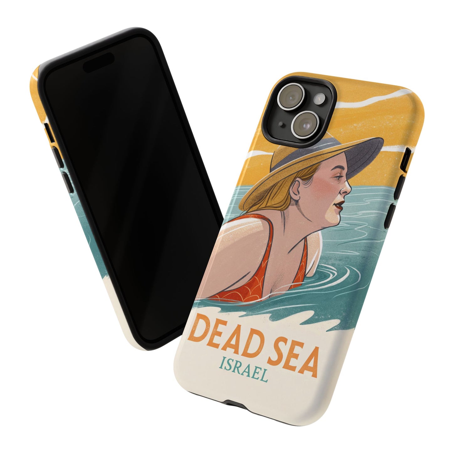 Dødehavet – Retro Badende Dame Mobildeksel