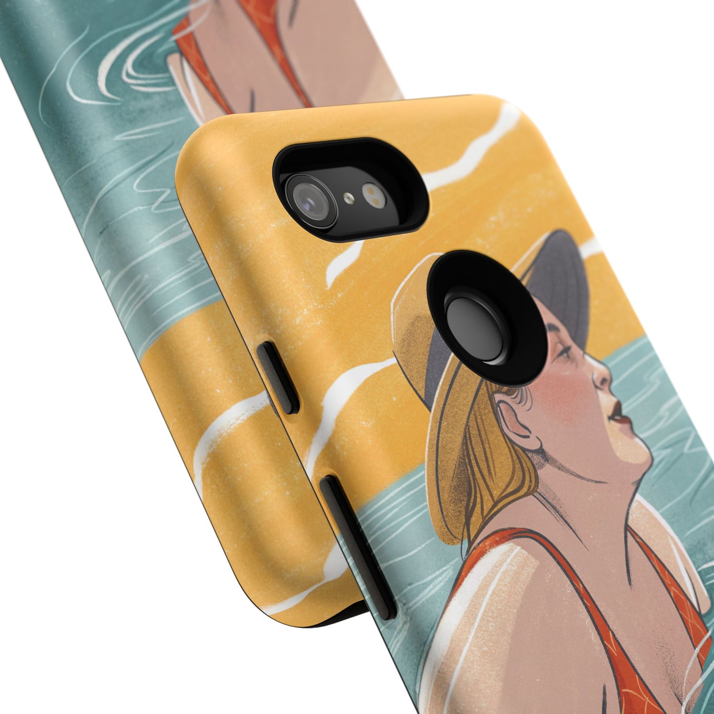 Dødehavet – Retro Badende Dame Mobildeksel