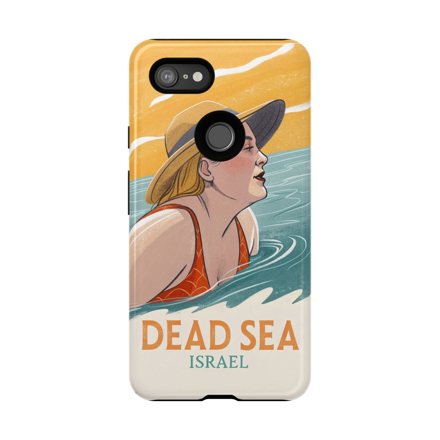 Dødehavet – Retro Badende Dame Mobildeksel