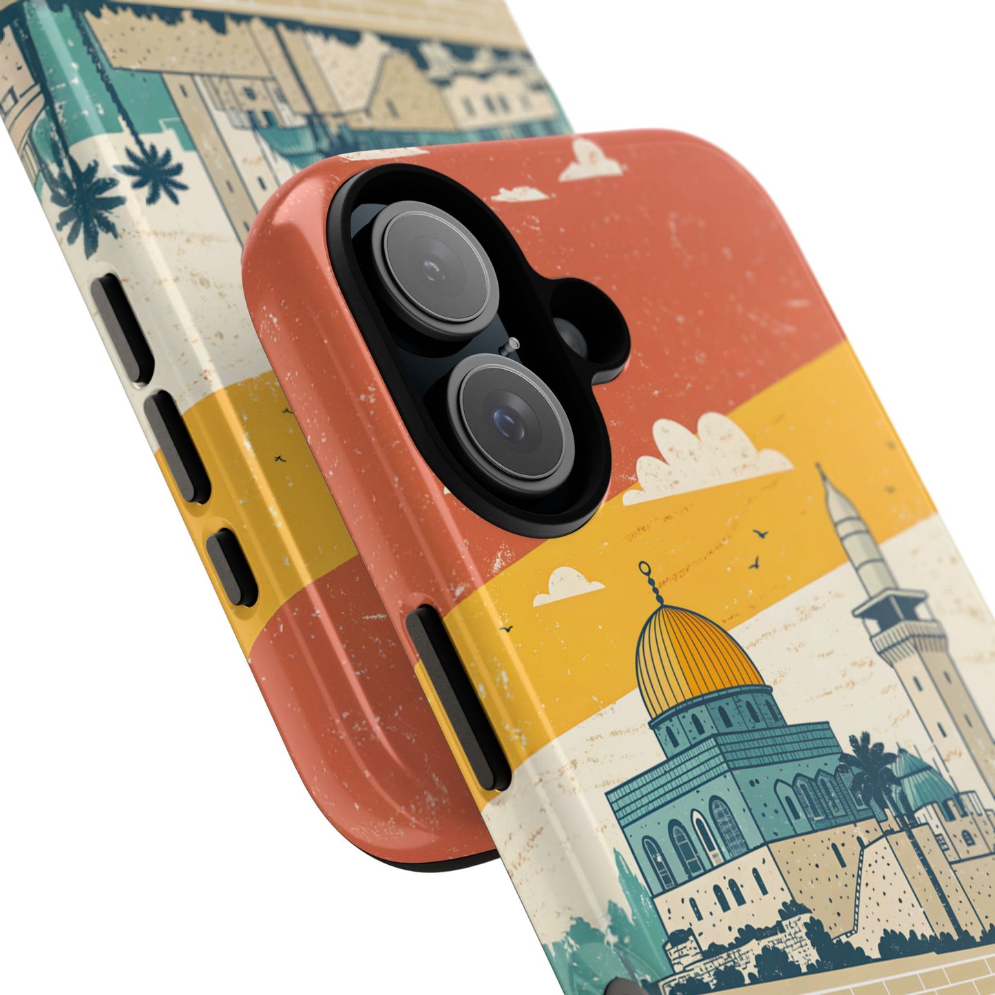 Jerusalem Retro Skyline – Israel Mobildeksel