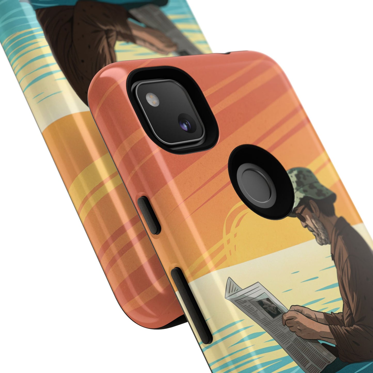 Dødehavet – Solnedgang og Flytende Mann Mobildeksel