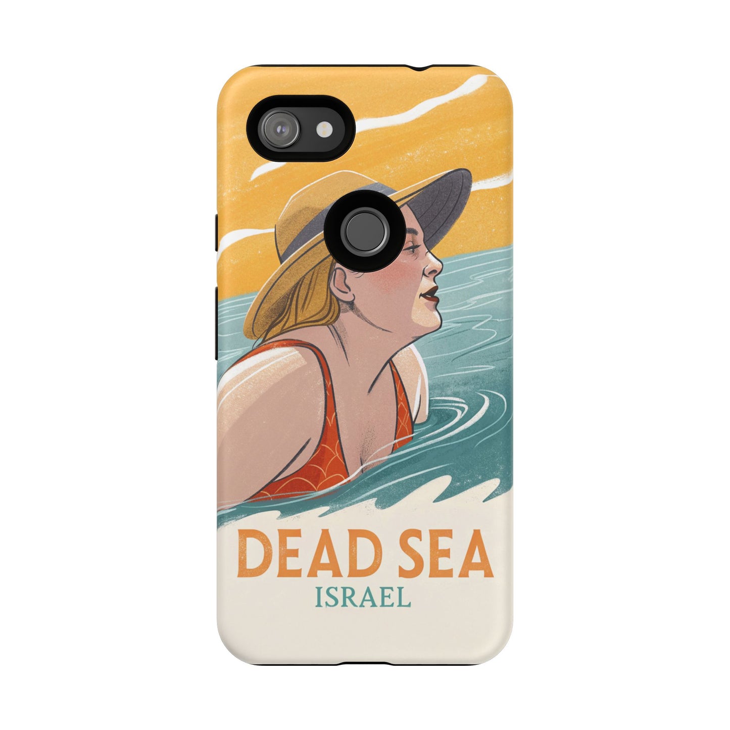 Dødehavet – Retro Badende Dame Mobildeksel