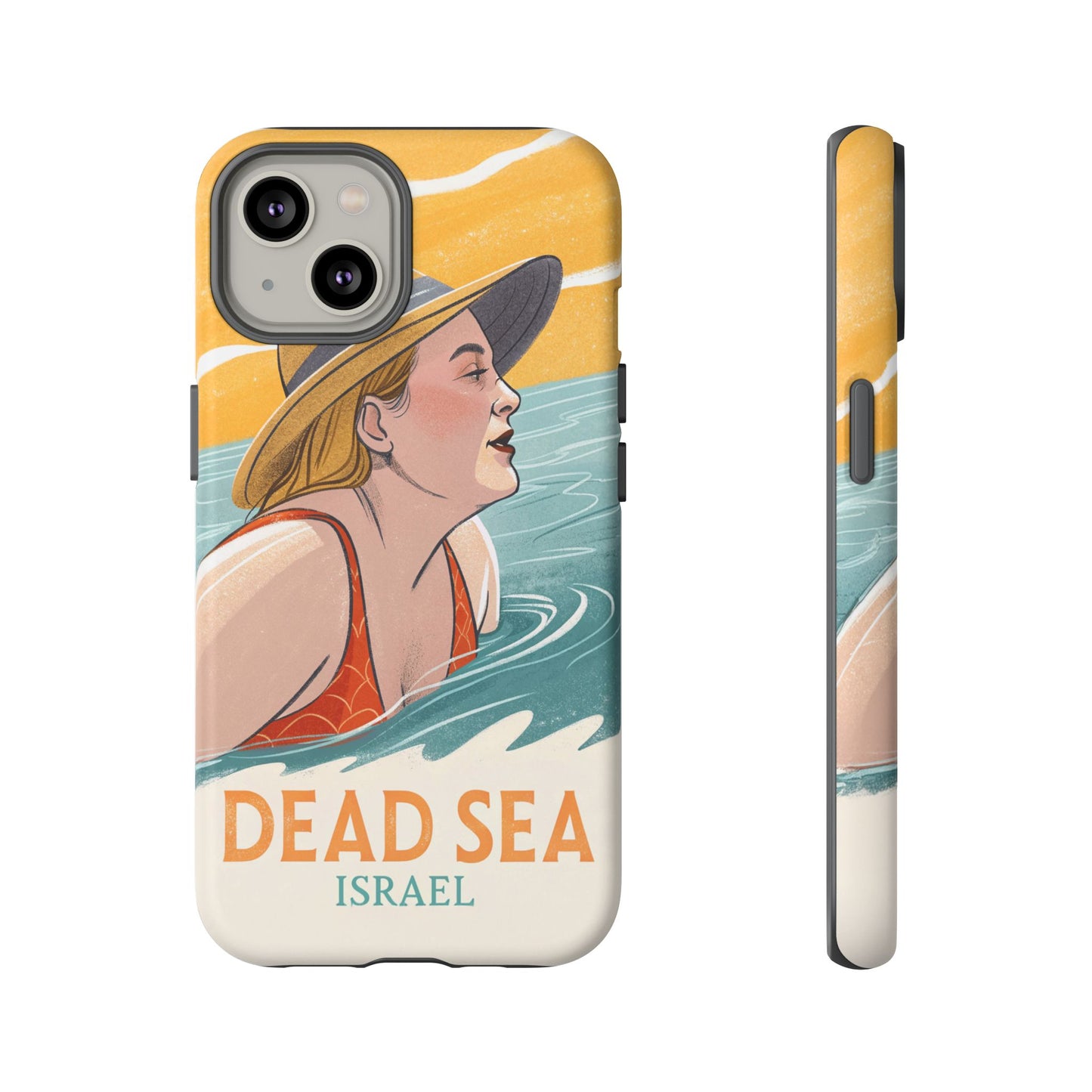 Dødehavet – Retro Badende Dame Mobildeksel
