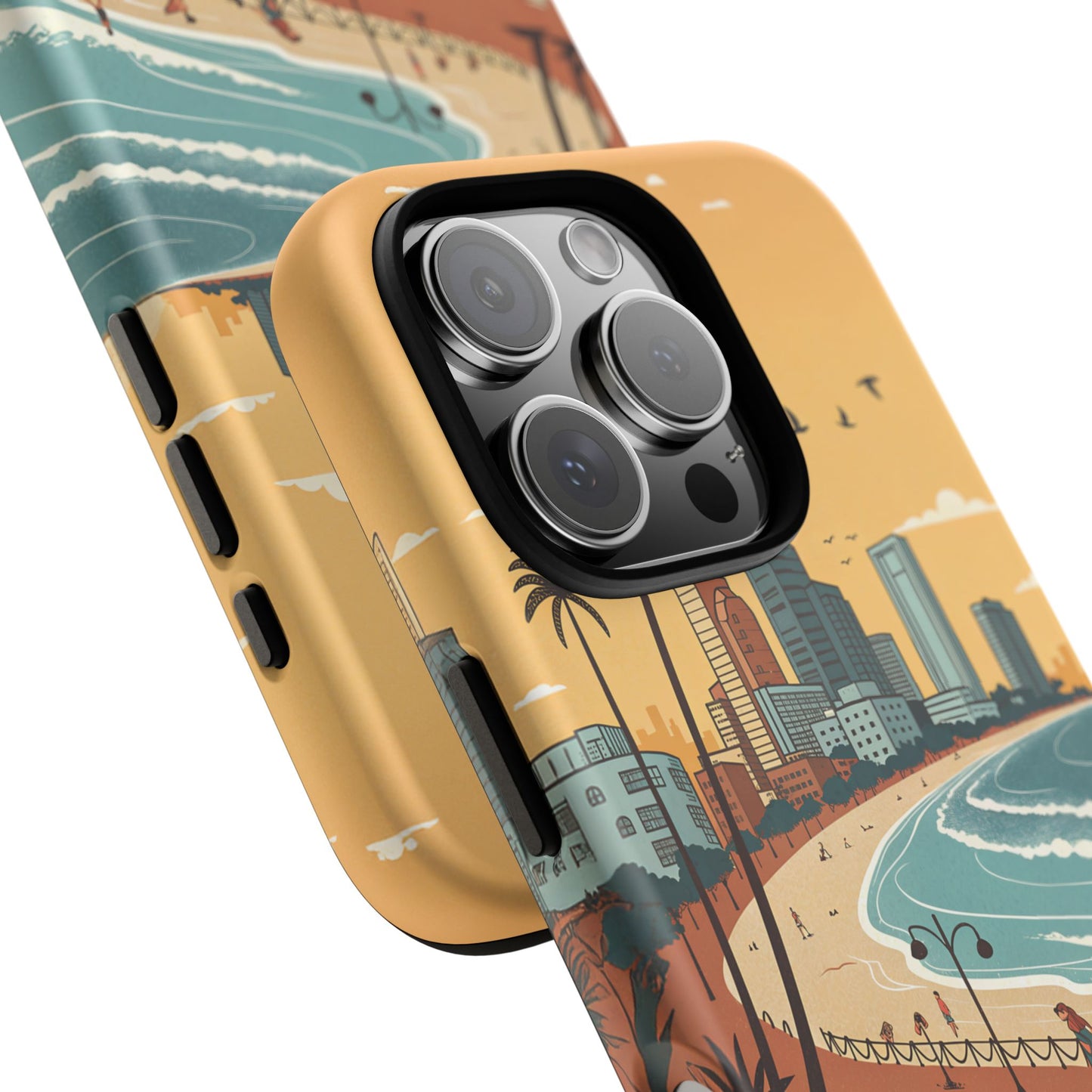 Tel Aviv Retro Strandlinje – Mobildeksel