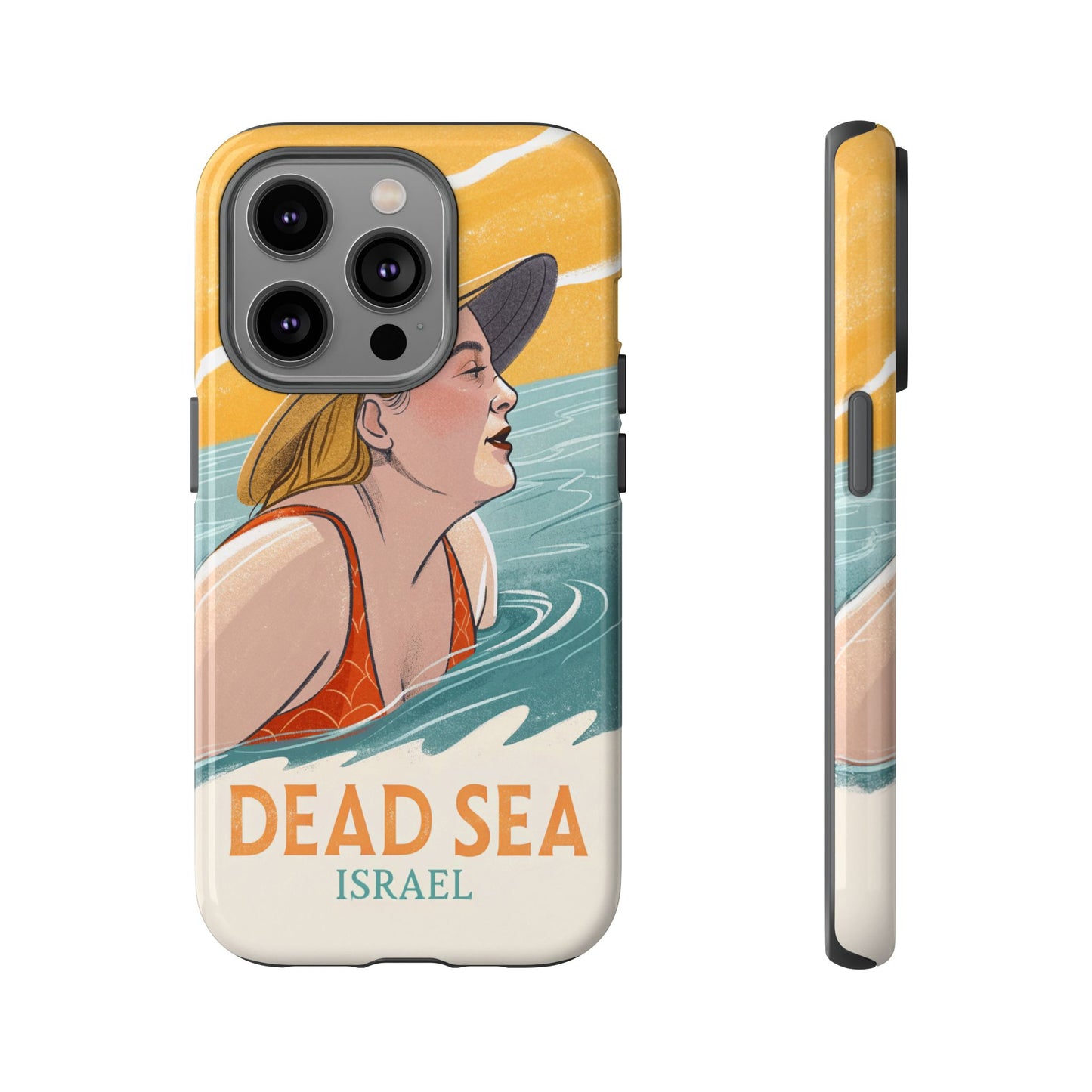 Dødehavet – Retro Badende Dame Mobildeksel