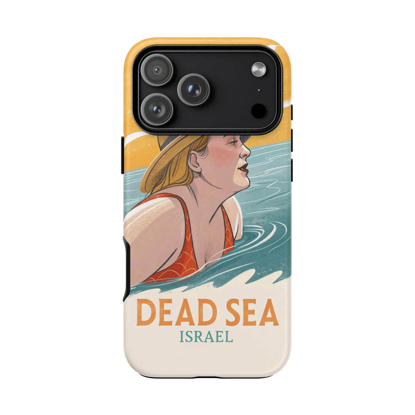 Dødehavet – Retro Badende Dame Mobildeksel