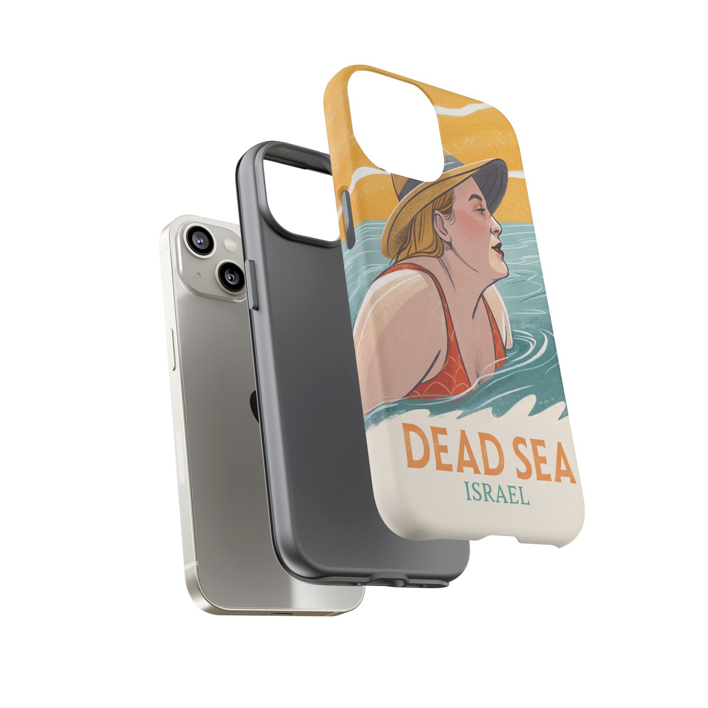 Dødehavet – Retro Badende Dame Mobildeksel