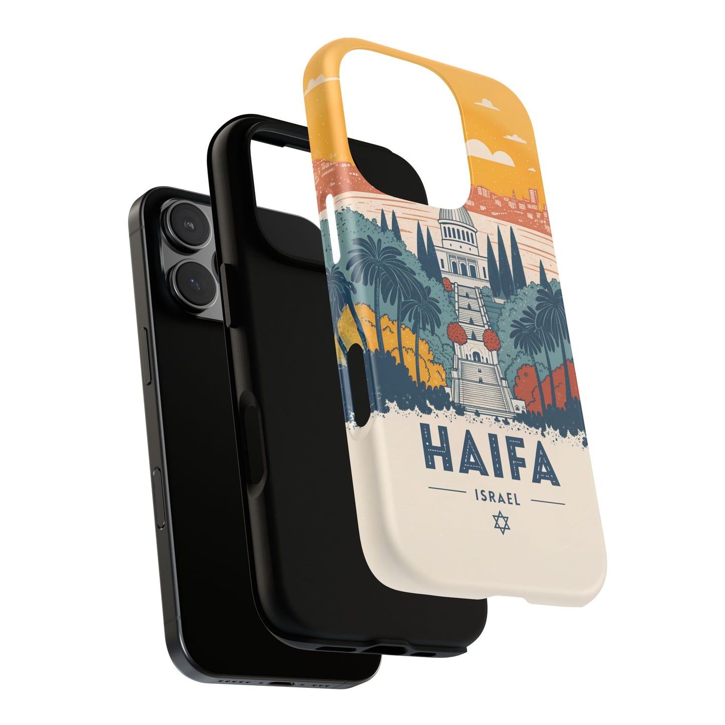 Haifa – Retro Hage og Skyline Mobildeksel
