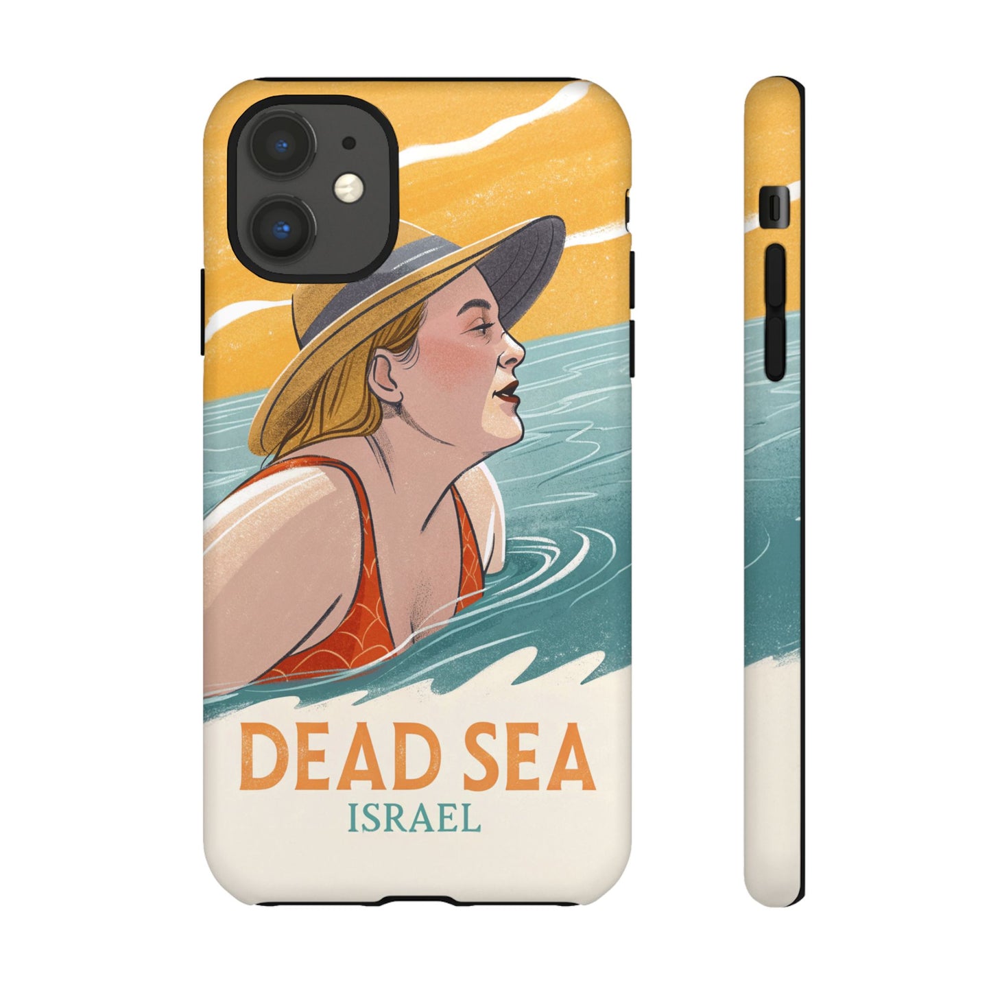 Dødehavet – Retro Badende Dame Mobildeksel