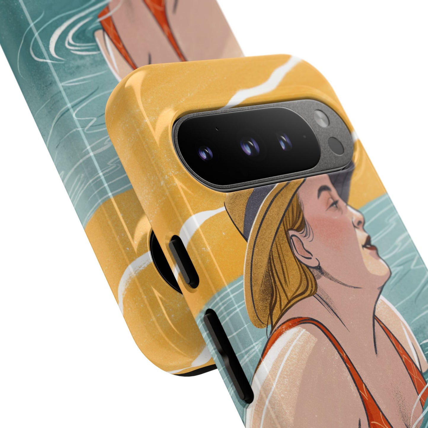 Dødehavet – Retro Badende Dame Mobildeksel