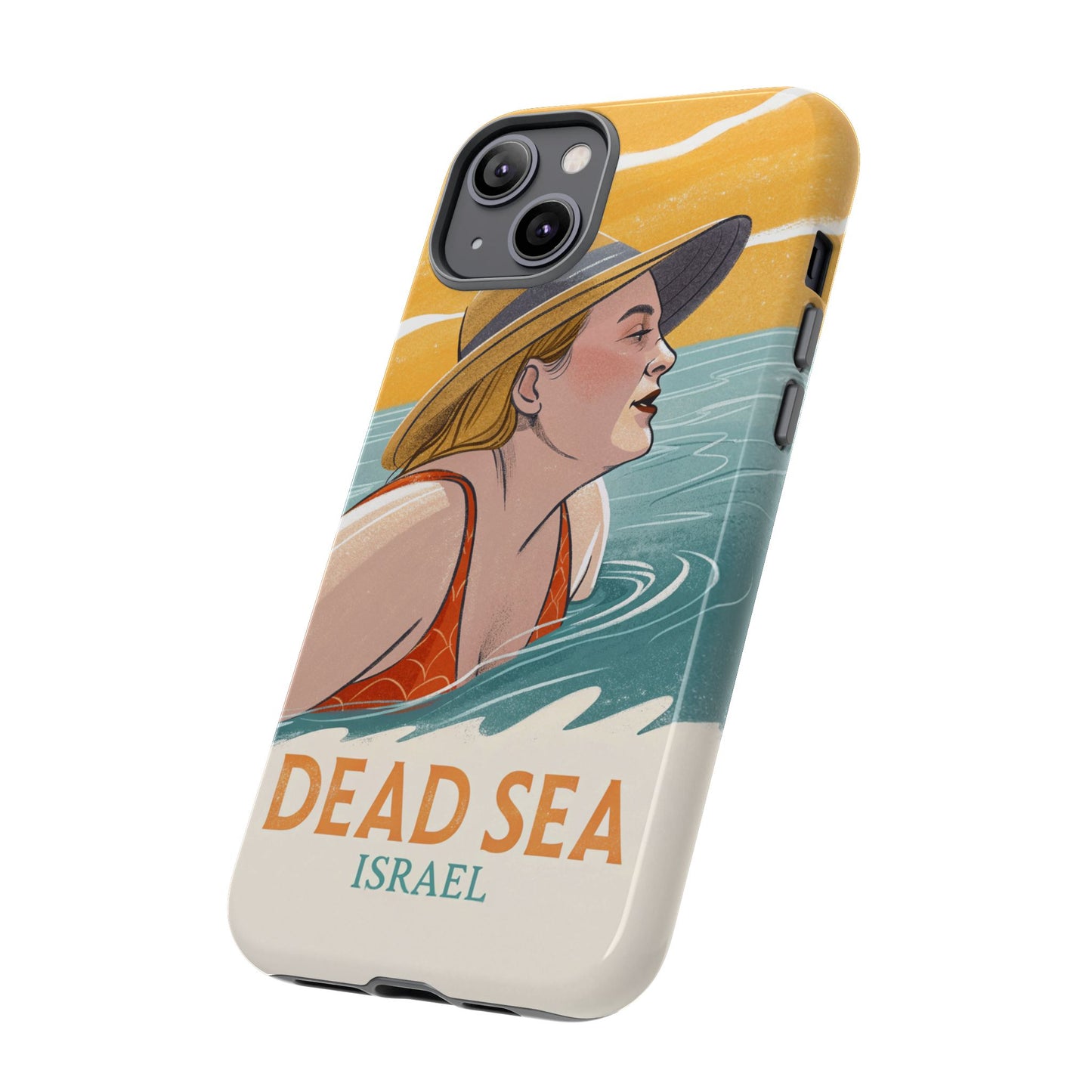 Dødehavet – Retro Badende Dame Mobildeksel